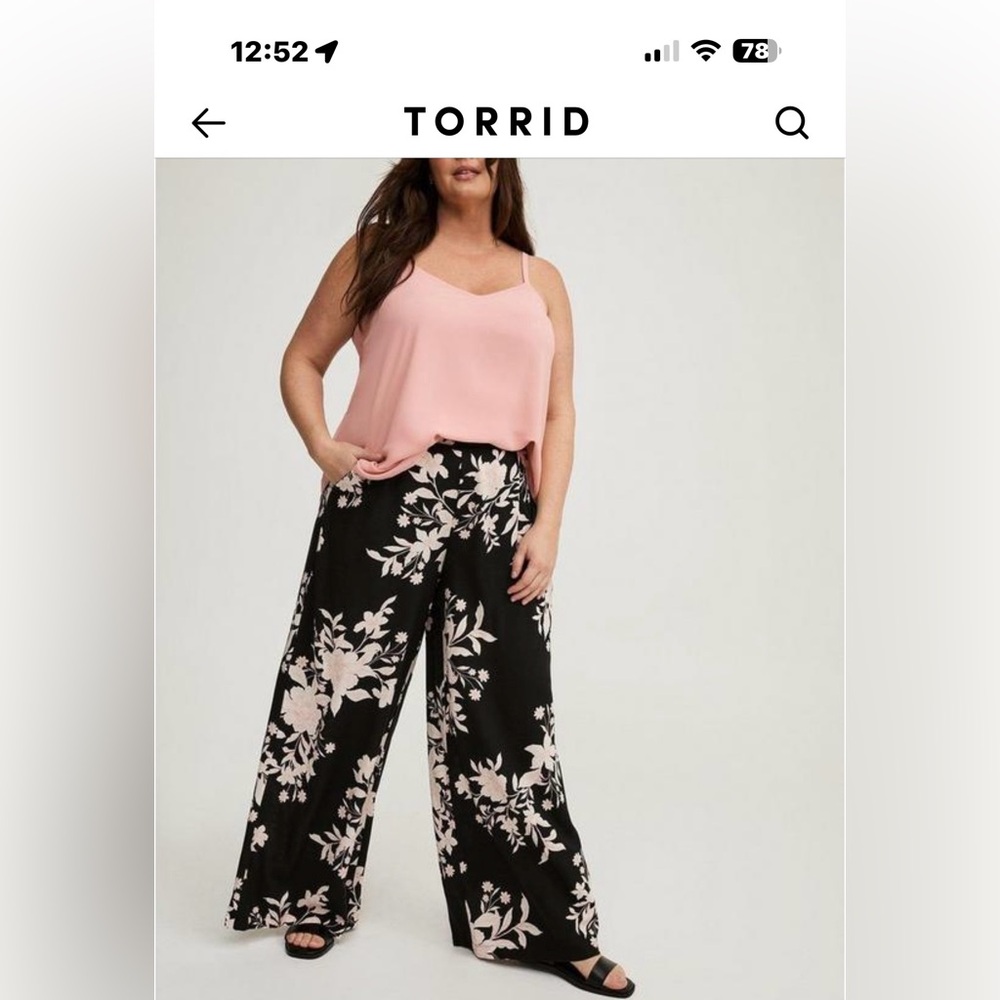 Torrid high rise wide pull on pants size 1
